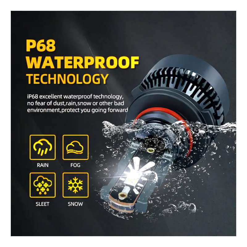 K1-9005 Car Headlight Bulbs - 75W, 7600LM, High Brightness Ice White
