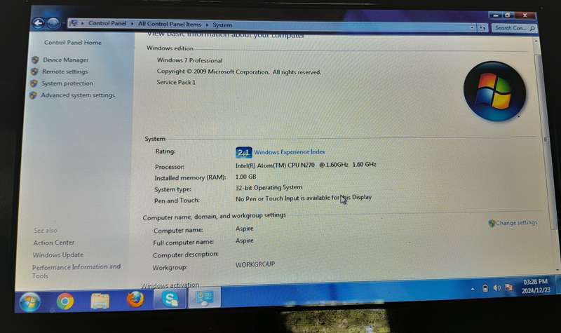 Acer Aspire One Mini Laptop