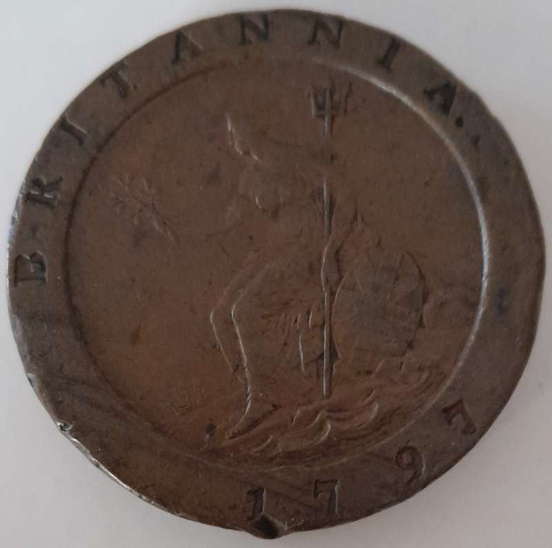 1797 2 pence coin