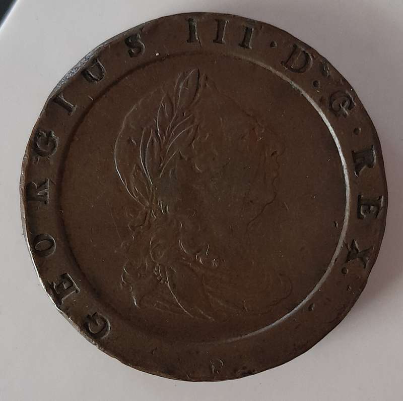 1797 2 pence coin
