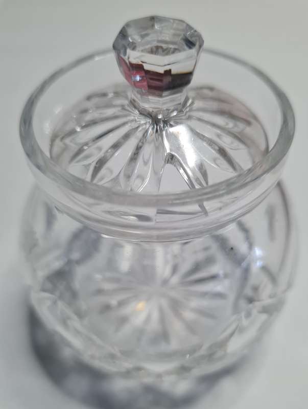 Royal Brierley Vintage Crystal Sugar Bowl with Lid