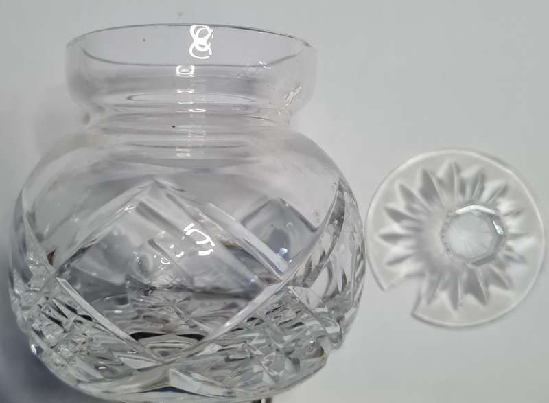 Royal Brierley Vintage Crystal Sugar Bowl with Lid
