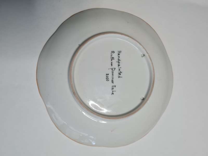 Ruth von Pomme Esche hand painted plate