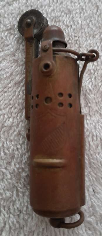 Bowers Surefire Round Tube Style Trench Lighter, Brass, Kalamazoo Michigan