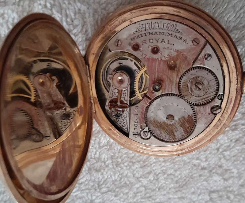 1888 Waltham Full Hunter 14 ct gold plated pocket Watch