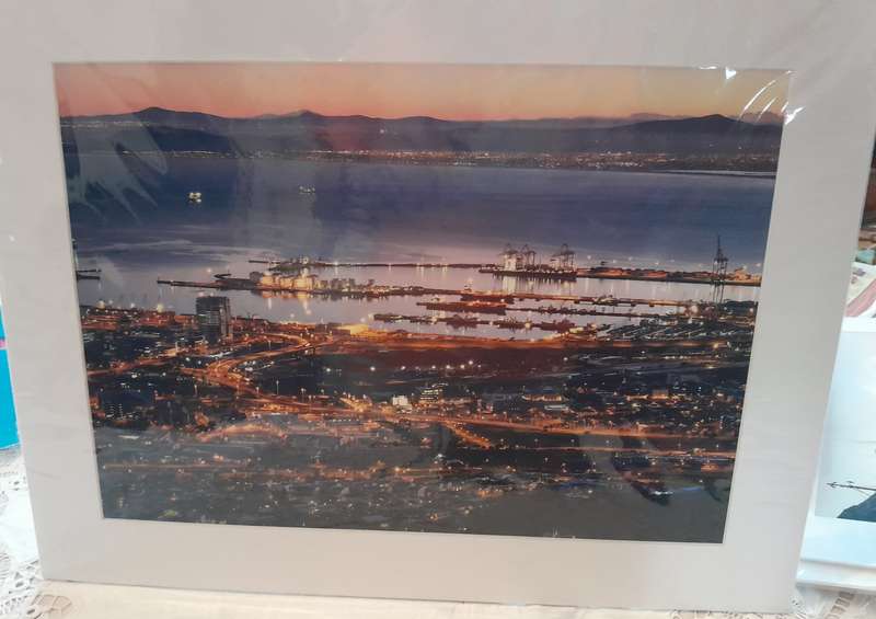 Table Bay at Dawn Gicle'e mat window mount 16 x 12" photo