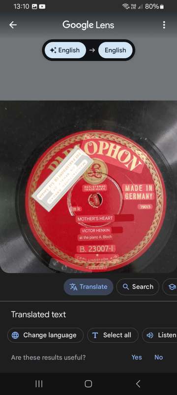 Russian 78 rpm lp
