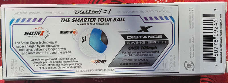 Bridgestone Tour B X golf balls set of three