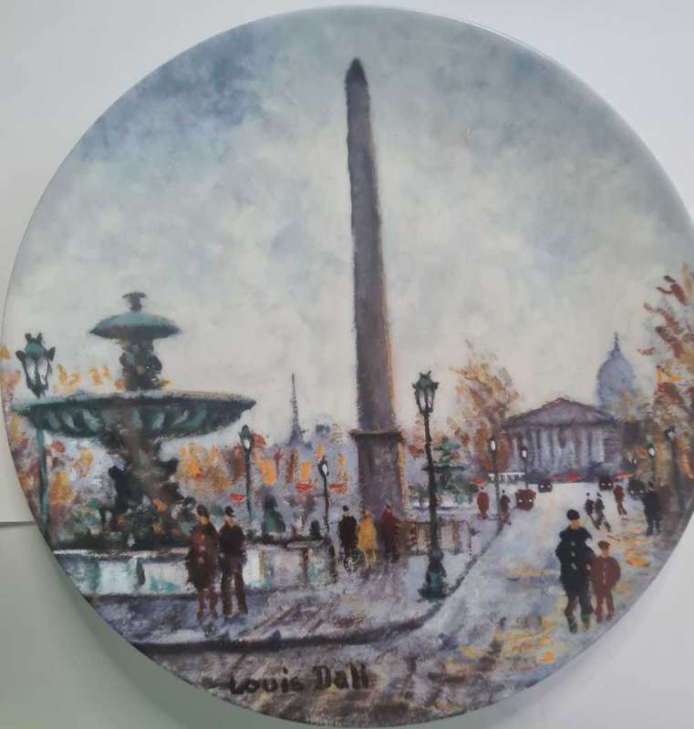 LIMOGES FRANCE "LA PLACE DE LA CONCORDE" PLATE