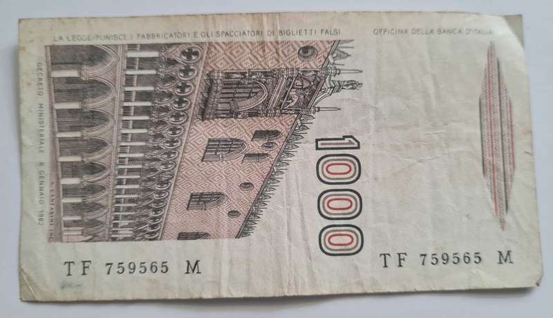 Bank of Italy 1000 Lira