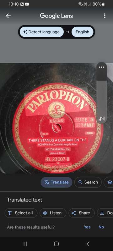 Russian 78 rpm lp