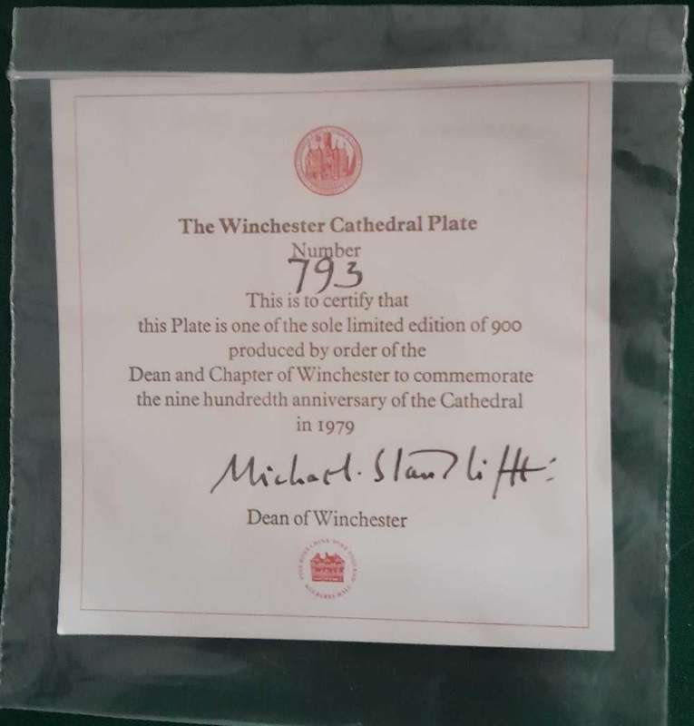 Winchester Cathederal commemorative plate