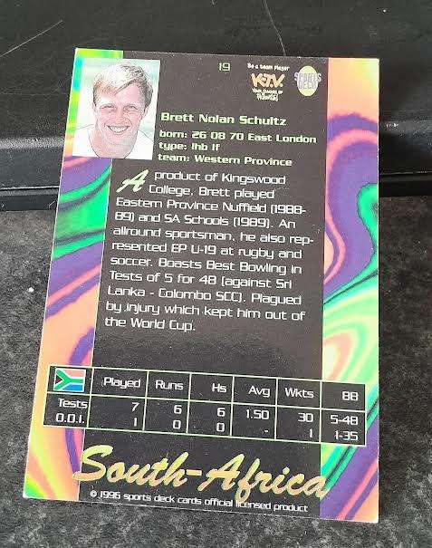 Sports Deck Cricket Cards South Africa(7 cards)