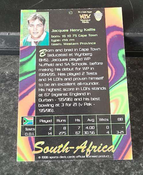 Sports Deck Cricket Cards South Africa(7 cards)