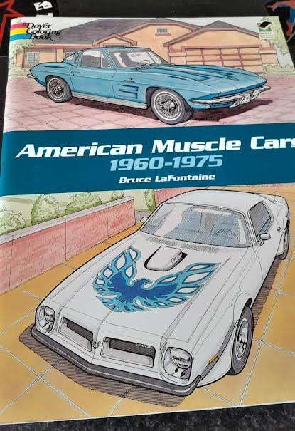 American Muscle Cars 1960-1975 Colouring in book-Bruce LaFontaine