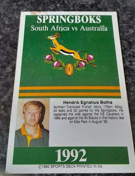 Sports Deck Rugby Cards Springboks South Africa vs Australia(15 cards)