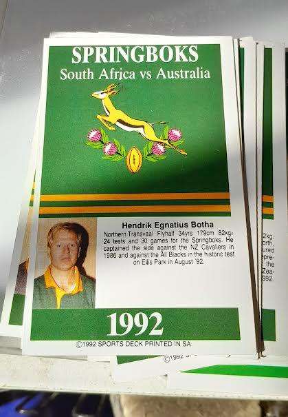 Sports Deck Rugby Cards Boks vs Australia 1992(14 Cards)