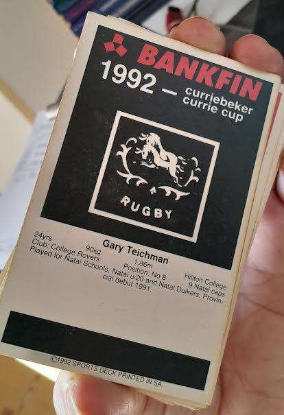 Sports Deck Rugby Cards 1992 Currie Cup (90 cards)