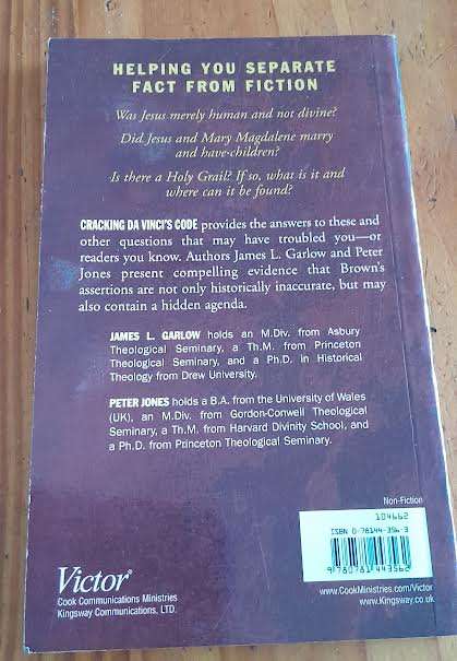Cracking Da vinci's Code-James L Garlow and Peter Jones.