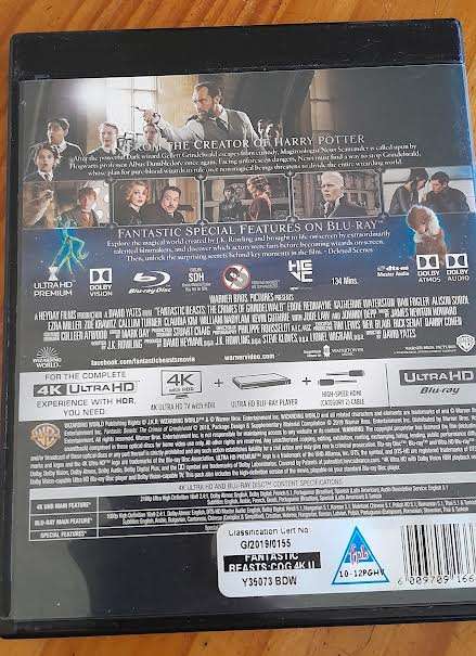 Fantastic Beasts The Crimes of Grindlewald 4K+Blu-Ray