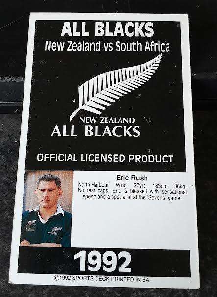 Sports Deck Rugby Card Eric Rush