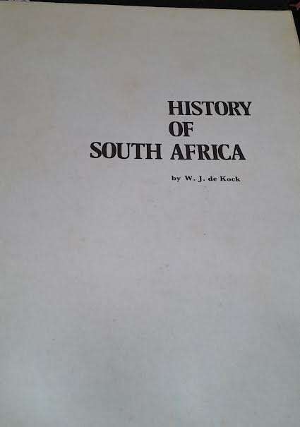 History of South Africa-W.J de Kock