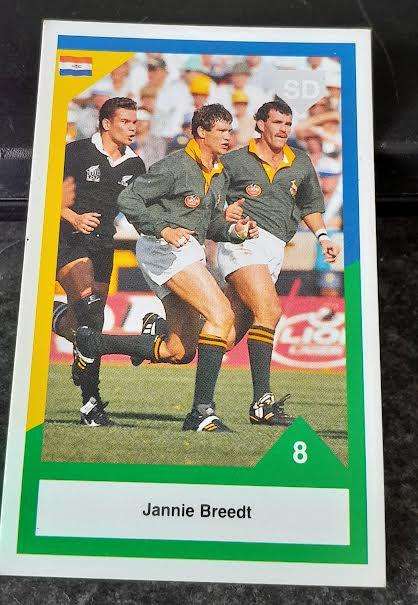 Sports Deck Rugby Card Jannie Breedt