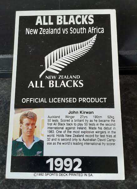 Sports Deck Rugby Card John Kirwan