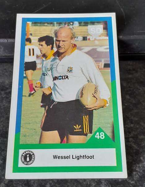 Sports Deck Rugby Card Wessel Lightfoot