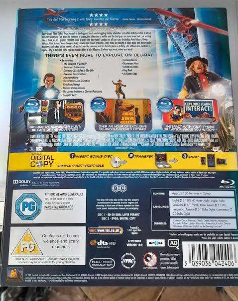 Night at the Museum 2 Battle of the Smithsonian Blu-Ray+DVD