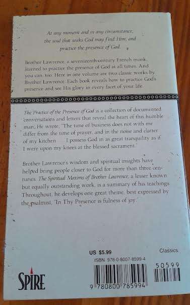 The Practice of the Prescence of God with Spiritual Maxims-Brother Lawrence