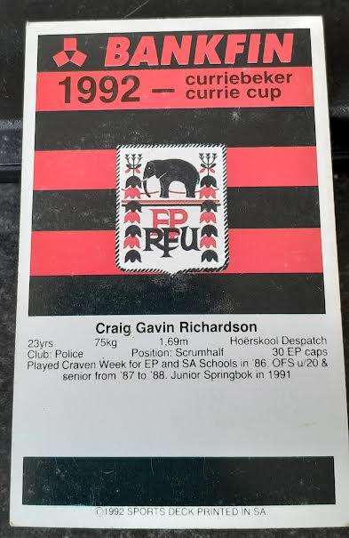 Sports Deck Rugby Card Craig Richardson