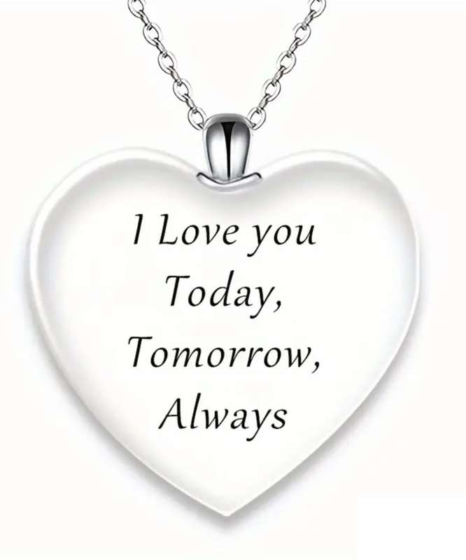 Memorial keepsake Necklace With heart pendant