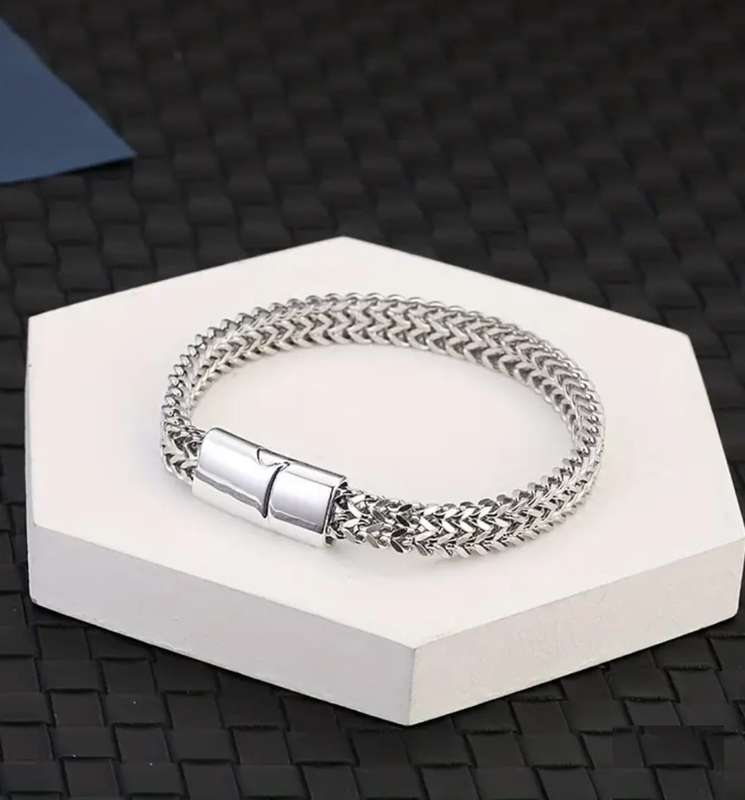 Titanium Magnetic  Clasp Double bracelet
