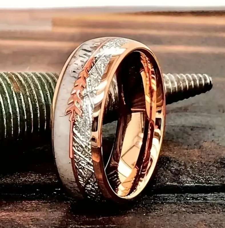 Titanium Arrow Men's Wedding Ring Size Y