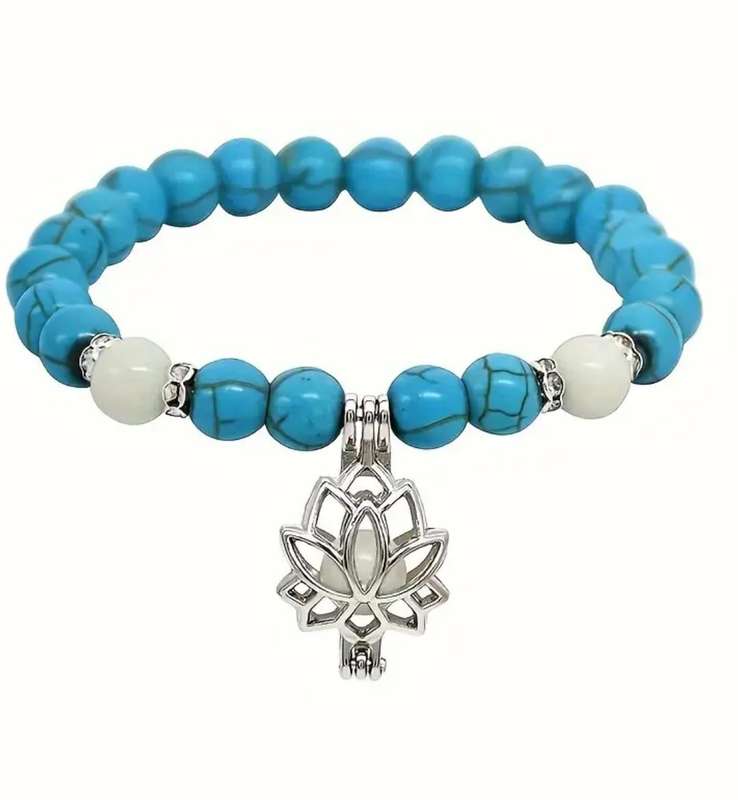 Glow In Dark Bohemian Style Turquoise Beaded Bracelet