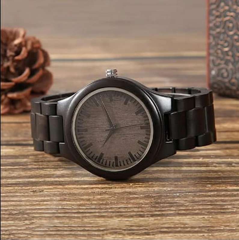 Mens Coffee - Stained Vintage Wood Watch
