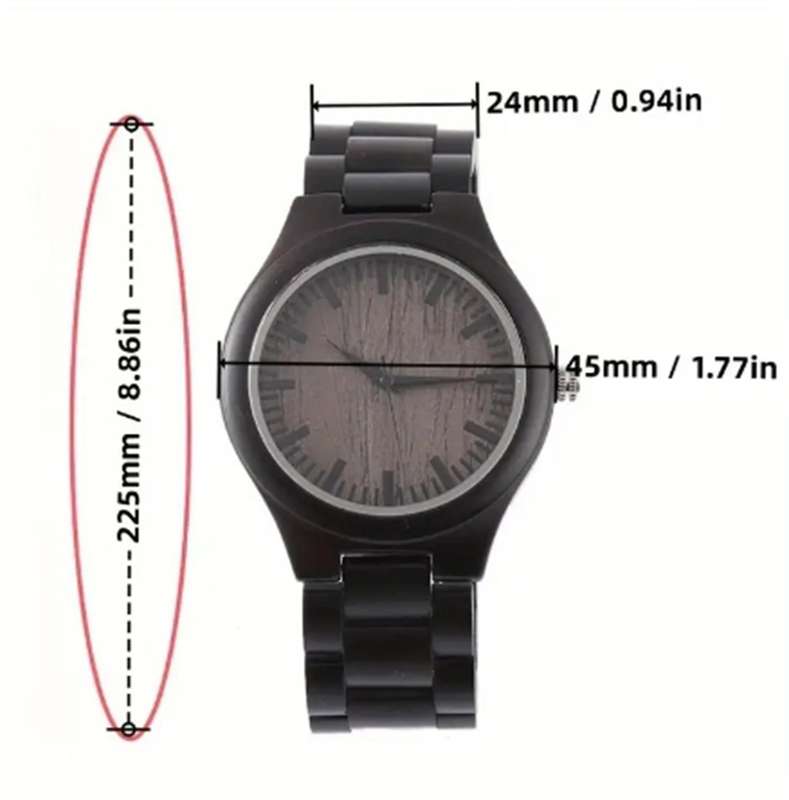 Mens Coffee - Stained Vintage Wood Watch