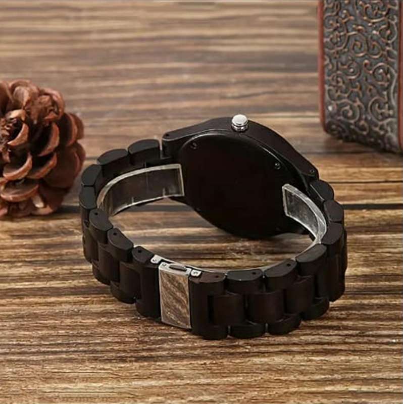 Mens Coffee - Stained Vintage Wood Watch