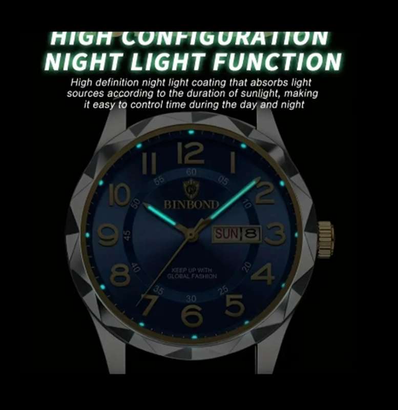 BinBond Golden Mens watch