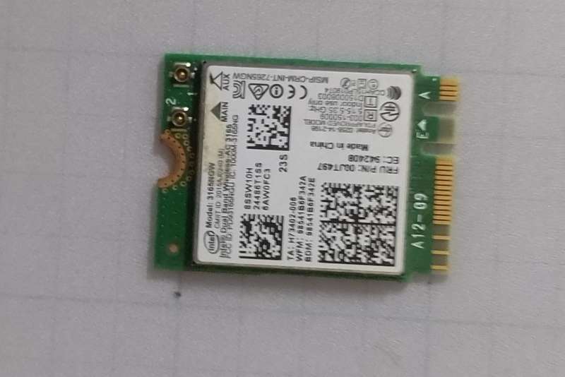 (D)00JT497 Lenovo / IBM 3165NGW Wireless-AC Dual Band Laptop Card