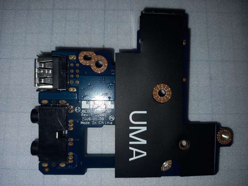 (D)Dell Latitude E6400 Laptop USB Audio LAN Board - JBL00 LS-3809P
