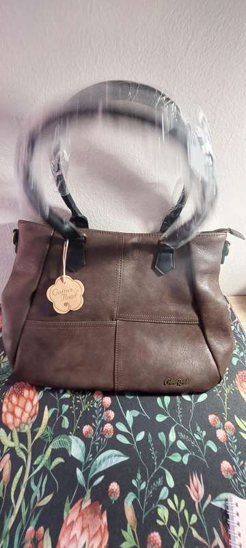COTTON ROAD PU LEATHER BROWN HANDBAG - coffee