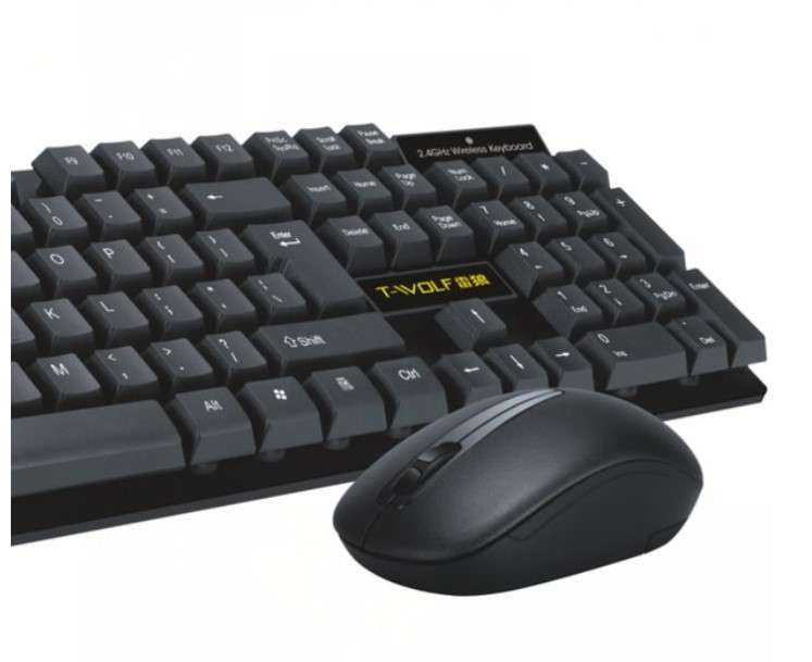 T-Wolf Wireless Keyboard and Mouse Combo TF-100