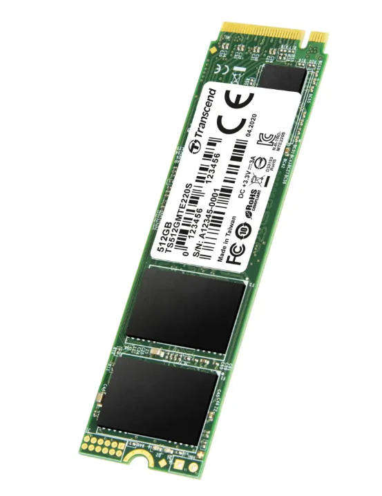 Transcend 512GB MTE220S PCI-E Gen 3x4 NVMe M.2 SSD - 3500 MB/s Read, 2500 MB/s Write