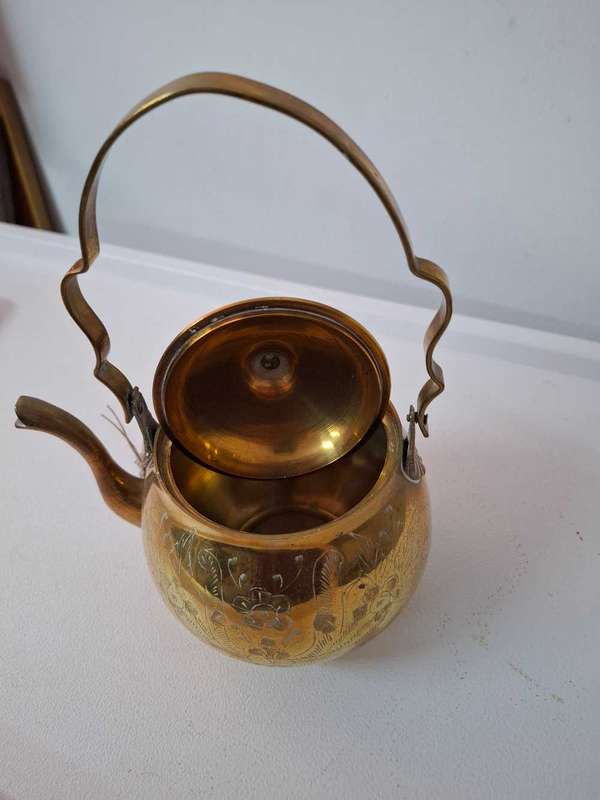 Handmade carved teapot