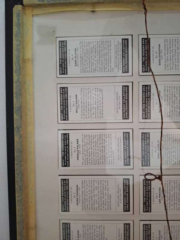Framed Golf The Modern Era Collectable Cards. 1958-1993