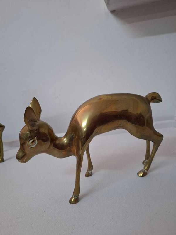 Set of 2 Brass Bambi's
