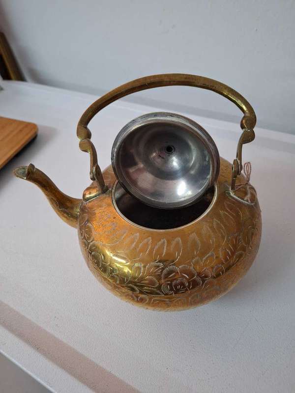 Handmade carved teapot