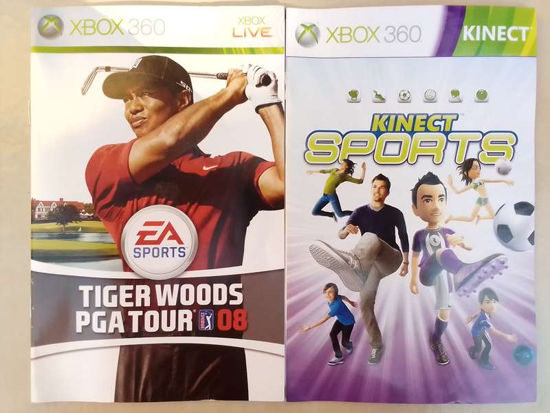 XBOX 360 Video Game Bundle ("Tiger Woods PGA Tour 08", "Kinect Sports")
